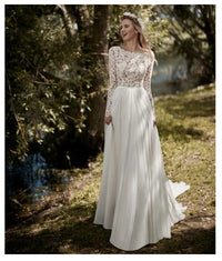 Chiffon Boho Wedding Dresses Long Sleeves Wedding Dress Luxurious Weddings