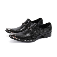 Handmade Metal Iron Toe Leather Dress Shoes Oxford Shoes Luxurious Weddings