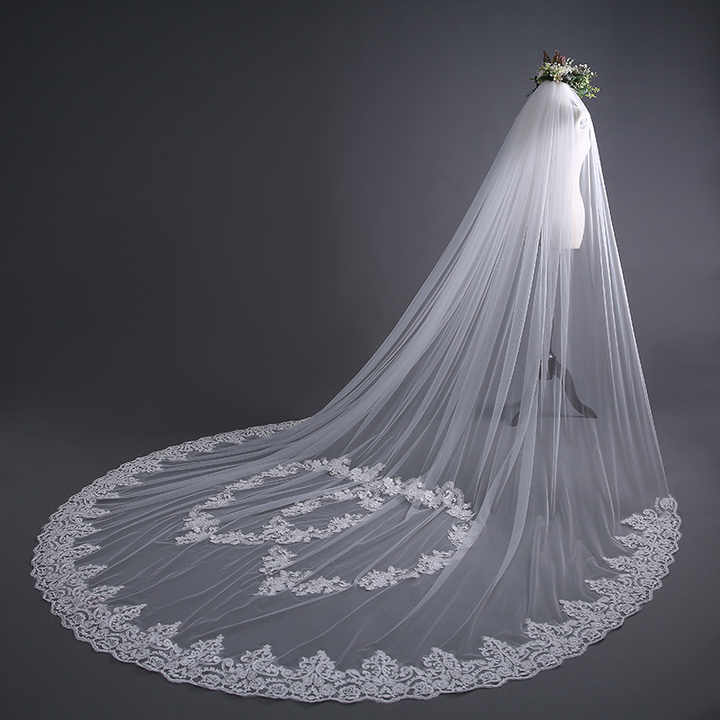 3M - Large Veil two Layers Bridal Veil Luxurious Weddings