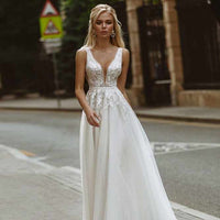 Boho Backless Mermaid Wedding Dress