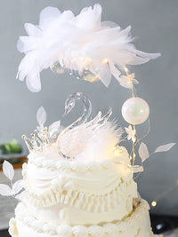 Crystal Swan Cake Topper CAKE TOPPERS Luxurious Weddings