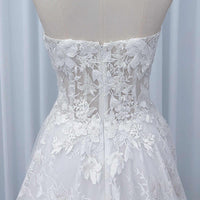 Boho Sweetheart Lace A-Line Wedding Dress Boho Wedding Dress Luxurious Weddings