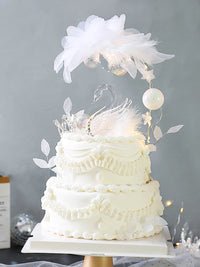 Crystal Swan Cake Topper CAKE TOPPERS Luxurious Weddings