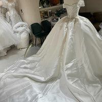 Sparkling Crystal Beaded Luxury Dubai Ball Gown Wedding Dress Luxurious Weddings