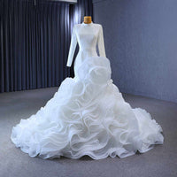 Luxury Embroidery Cake Skirt Wedding Dress Mermaid Dress Luxurious Weddings