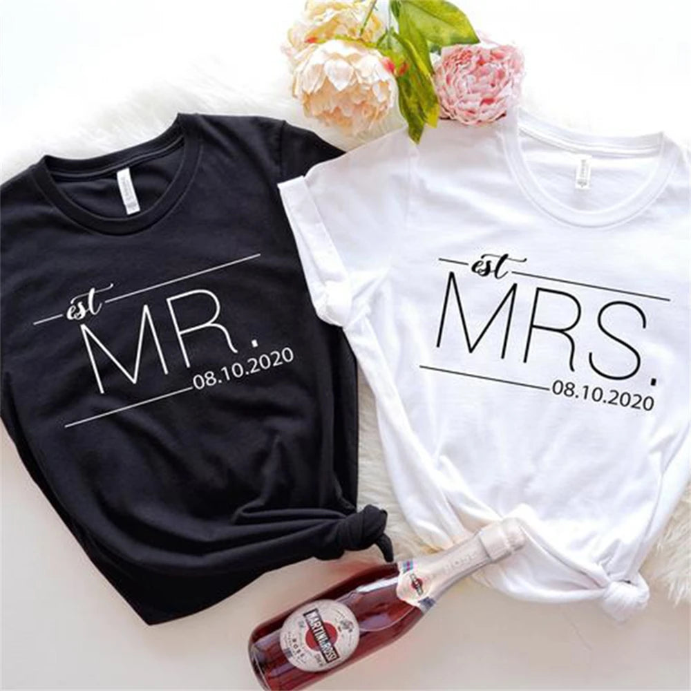 MR & MRS T-shirts Tshirts Luxurious Weddings