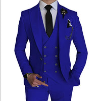 Royal Blue Men's Solid 3pc Color Suit Suits Luxurious Weddings