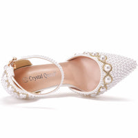 Bridal Heels Crystal Queen Pearl Diamond Shoes - Limited Time Offer! Luxurious Weddings