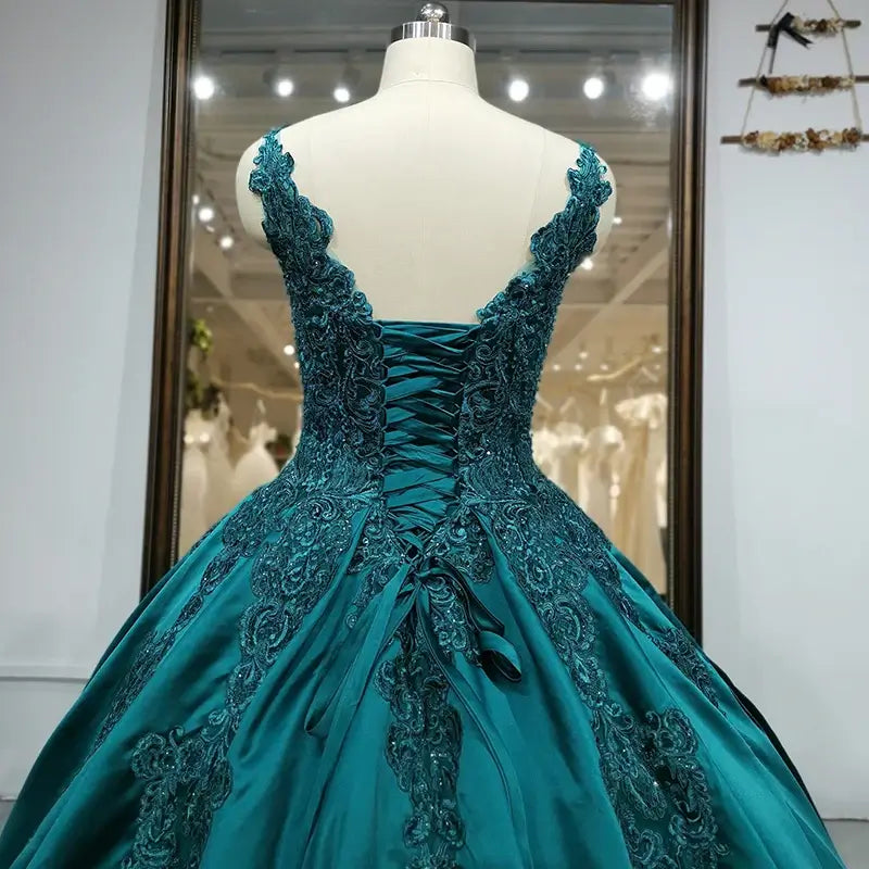 Elegant Appliqued Flower Sleeveless Evening Dresses Women Evening Dress Luxurious Weddings