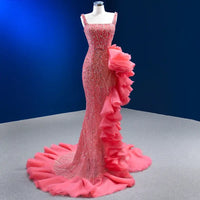 Pink Party Sexy Sequins Prom Mermaid Evening Dresses Evening Gown Luxurious Weddings