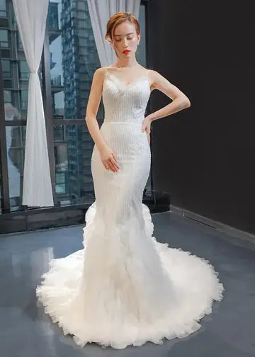 Luxurious bridal plus size mermaid wedding dress Luxurious Weddings