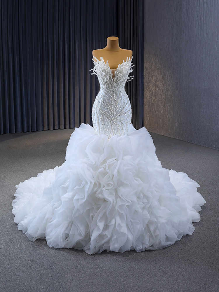 Off-Shoulder Mermaid Wedding Dress Mermaid Dress Luxurious Weddings