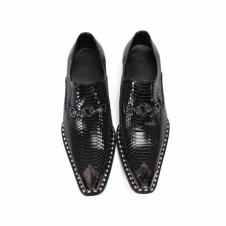 Handmade Metal Iron Toe Leather Dress Shoes Oxford Shoes Luxurious Weddings