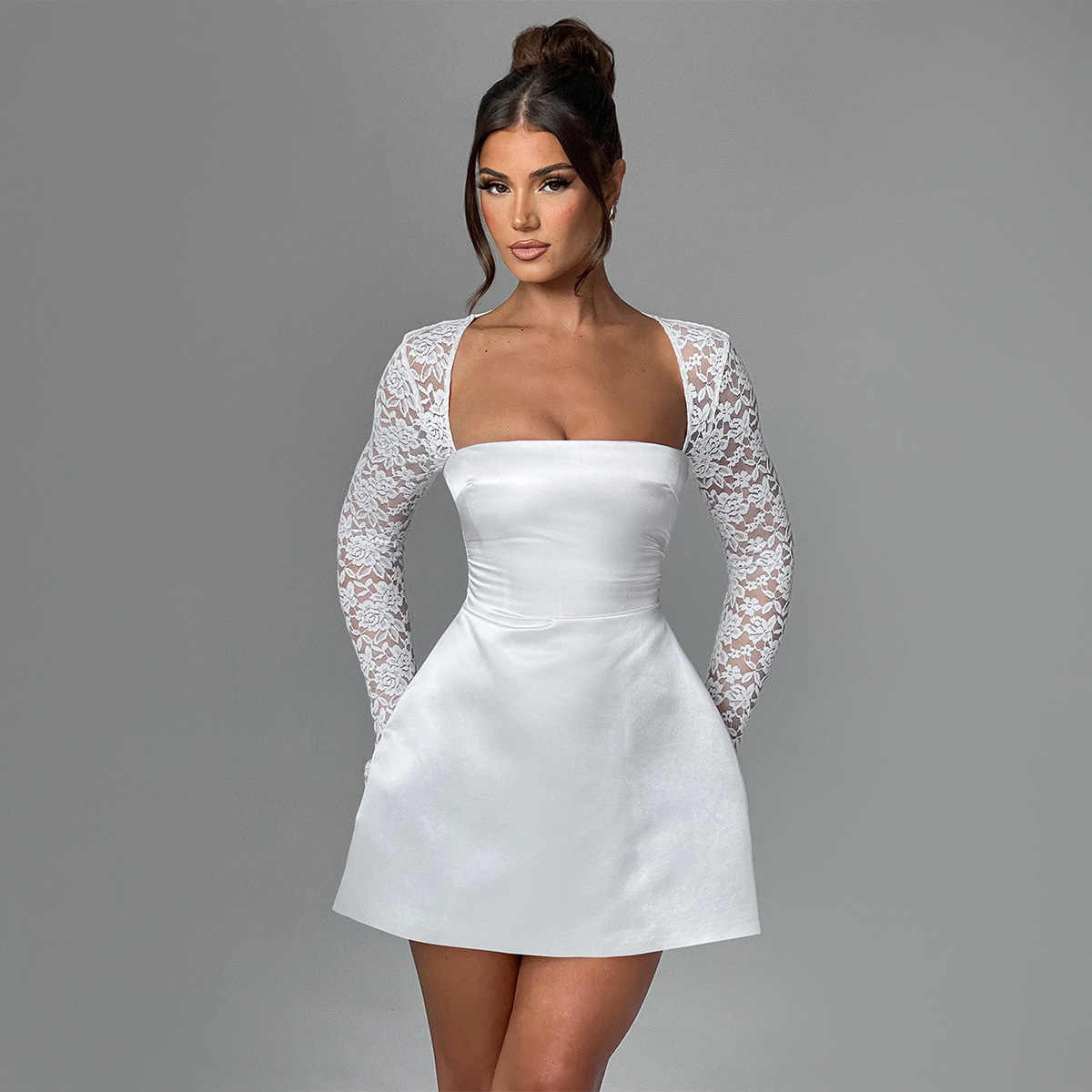 Lily Rose Lace Mini Dress Party Dress Luxurious Weddings