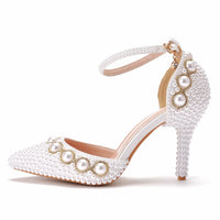 Bridal Heels Crystal Queen Pearl Diamond Shoes - Limited Time Offer! Luxurious Weddings