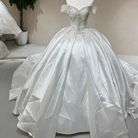 Sparkling Crystal Beaded Luxury Dubai Ball Gown Wedding Dress Luxurious Weddings