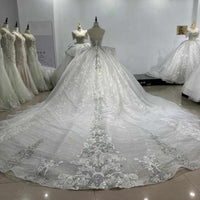 Elegant Beaded Lace Ball Gown Wedding Dress Wedding Dress Luxurious Weddings