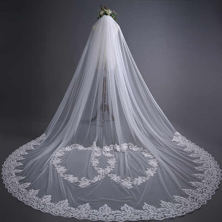 3M - Large Veil two Layers Bridal Veil Luxurious Weddings