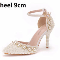 Bridal Heels Crystal Queen Pearl Diamond Shoes - Limited Time Offer! Luxurious Weddings