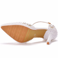 Bridal Heels Crystal Queen Pearl Diamond Shoes - Limited Time Offer! Luxurious Weddings