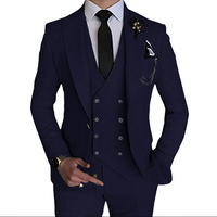 Black Men's Solid Color Suit Men's Suit Luxurious Weddings