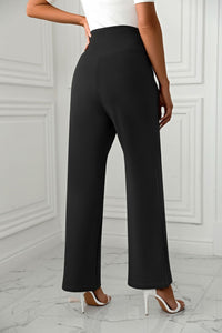 High Waist Straight Leg Pants Pants Luxurious Weddings