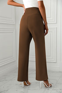 High Waist Straight Leg Pants Pants Luxurious Weddings