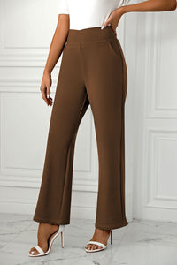 High Waist Straight Leg Pants Pants Luxurious Weddings
