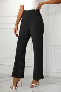 High Waist Straight Leg Pants Pants Luxurious Weddings