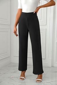 High Waist Straight Leg Pants Pants Luxurious Weddings