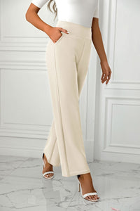 High Waist Straight Leg Pants Pants Luxurious Weddings