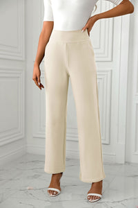 High Waist Straight Leg Pants Pants Luxurious Weddings