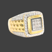 925 Sterling Silver Gold-Plated Finger Band Mens ring Luxurious Weddings