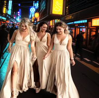 Elegant Champayne Bridesmaid Dress Luxurious Weddings