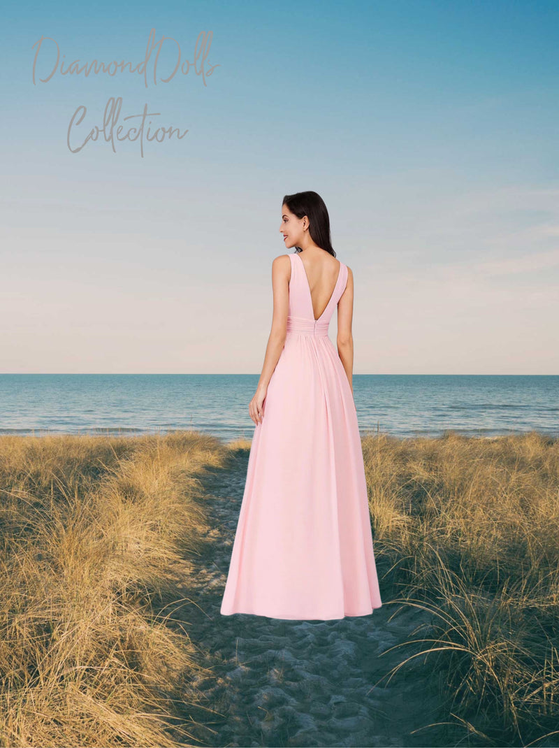 Cotton Candy Waist Maxi Dress Bridesmaid Dresses Luxurious Weddings