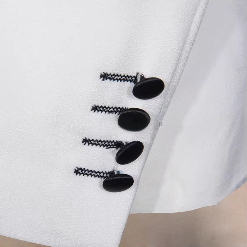 Men’s White Tuxedo with Black Lapel