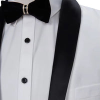 Men’s White Tuxedo with Black Lapel