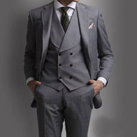 Men’s Light Grey 3Pc Wedding Suit