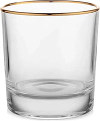 Gold-Rimmed Whiskey Tumblers Set Of 4 Luxurious Weddings