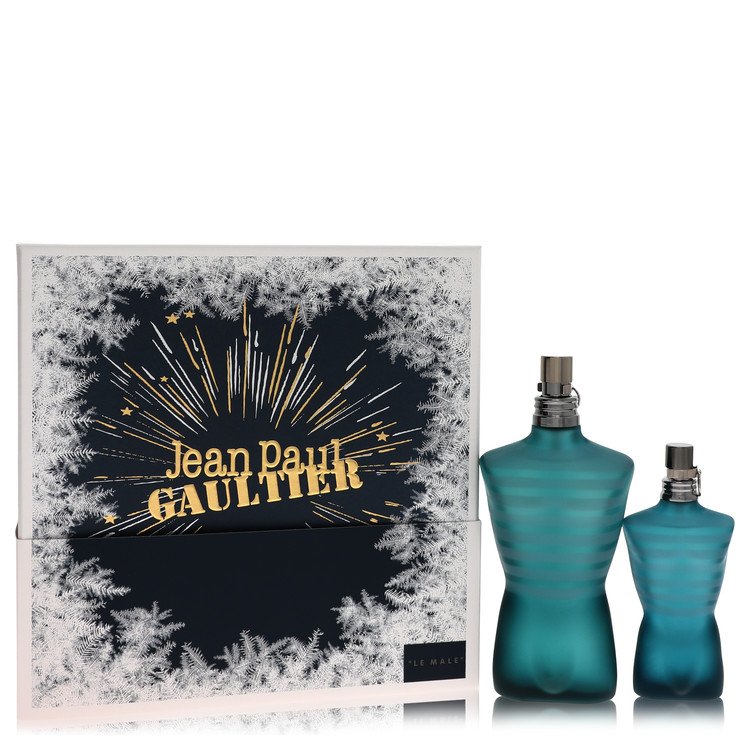 Jean Paul Gaultier Gift Set - 4.2 oz Eau De Toilette Spray + 1.4 oz Eau De Toilette Spray by Jean Paul Gaultier -- showcased with decorative packaging.