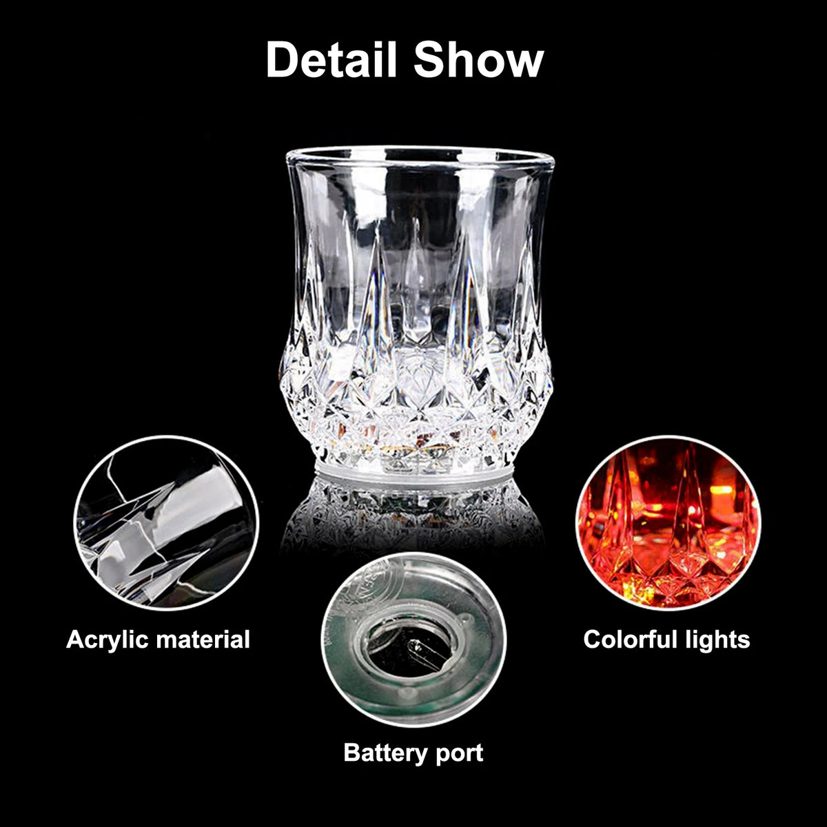the details of a glass vase with different colors
