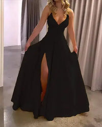 Strappy Dress with Color Slit Luxurious Weddings