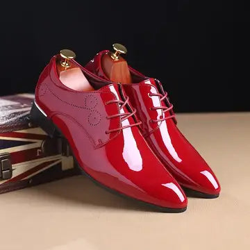 Glossy Oxford Leather Shoes Luxurious Weddings