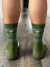 Organic Cotton Luxe Crew Sock - Forest