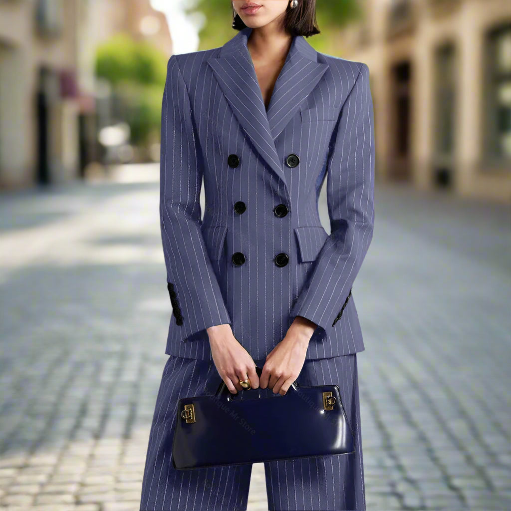 Slim Chic Double Breasted Women Suit Set Women's Suit Luxurious Weddings