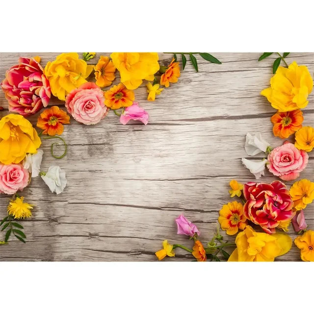 Flower Wooden Wall Product Photography Backdrops for all Special Events