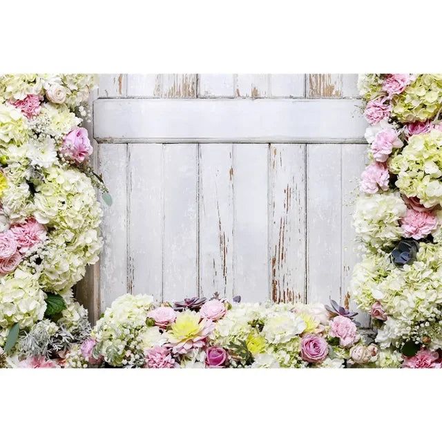 Flower Wooden Wall Product Photography Backdrops for all Special Events Photo Backdrops