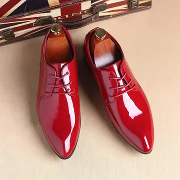 Glossy Oxford Leather Shoes Luxurious Weddings