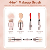 Makeup Brush Mini 4 in 1 Kit for Travel Cosmetic Applicator Foundation Spong Brush Concealer Professional Beauty Make Up Tools Makeup Brushes