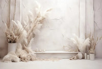 Pink Wedding Floral Backdrops Photography Bohemia Pampas Grass Birthday Decor Photo Background